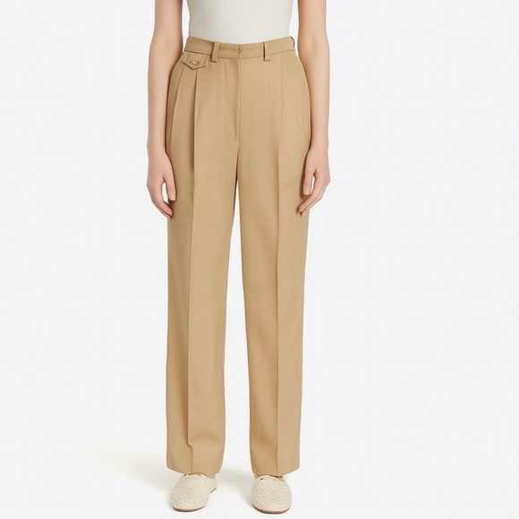 The Frankie Shop Butter Yellow high waisted Pleated Trouser Size XS EUC - Picture 14 of 14